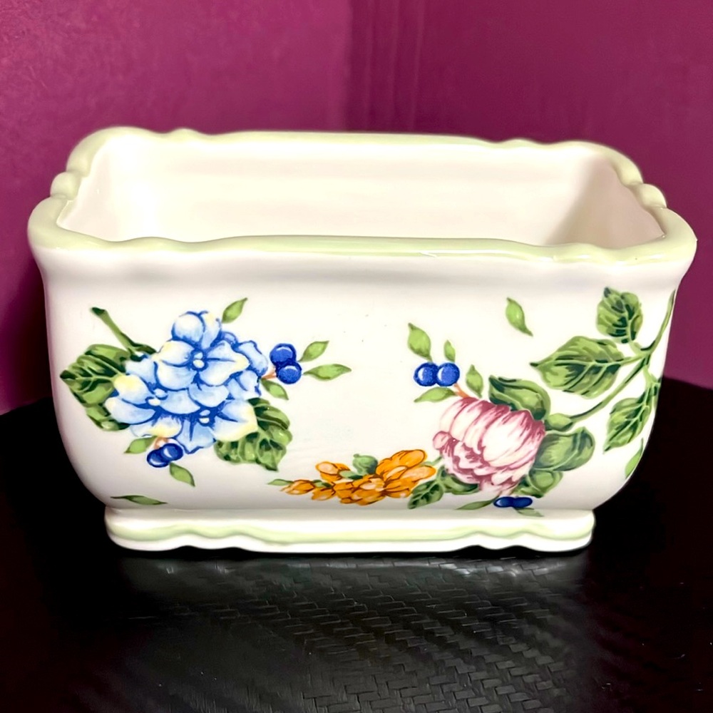 Vintage Garden Floral Ceramic Sugar Packet Holder by PRINCESS HOUSE 2286